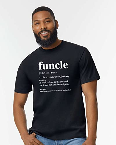 Funcle T-Shirt - Funny Uncle Shirt - Funcle Definition Shirt - Favorite Uncle Shirt - Father's Day Gift Idea - Like a Dad Defination (L, Heather Military Green)2
