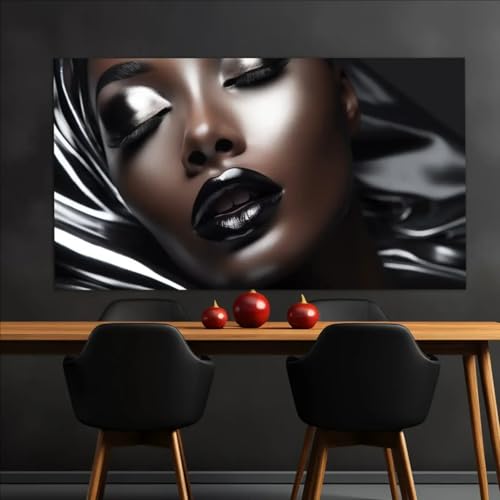 Décoration d'intérieur moderne avec grand tableau abstrait 70x140