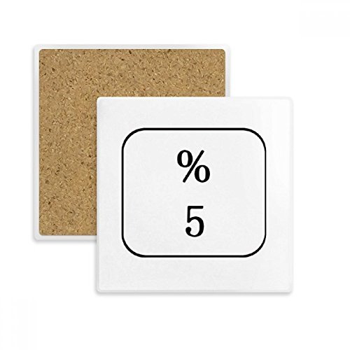 Coaster absorbant Clavier Symbole 5 pour stopper les taches de tasses - 2
