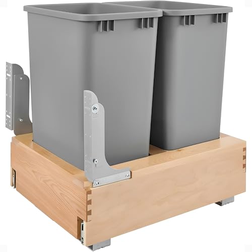 Sistema doble de basureros extraíbles para mueble de cocina