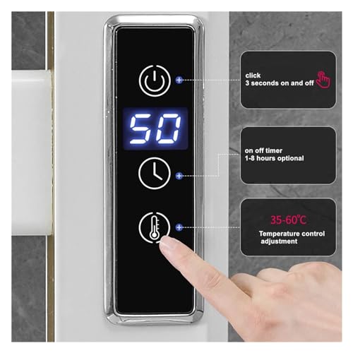 Scaldasalviette elettrico con touch screen LCD per bagno, da parete, per asciugare e riscaldare gli asciugamani