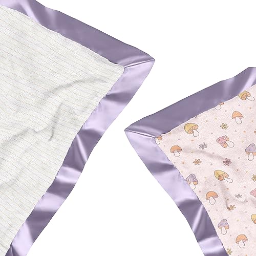 Image of JuJuBe x Studio Oh! Baby Essentials Reversible Baby Blanket - Soft Throw for Newborns & Infants, Ideal for Tummy Time, Home, Travel & Nursery Essentials - Perfect Mushy Love