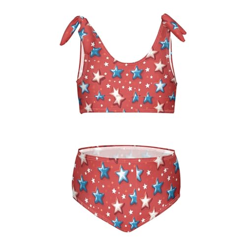 Image of Boccsty Cute Crab Red Blue Girls Swimsuits Kids Bikini Sets 2 Pcs Bathing Suit for 3T