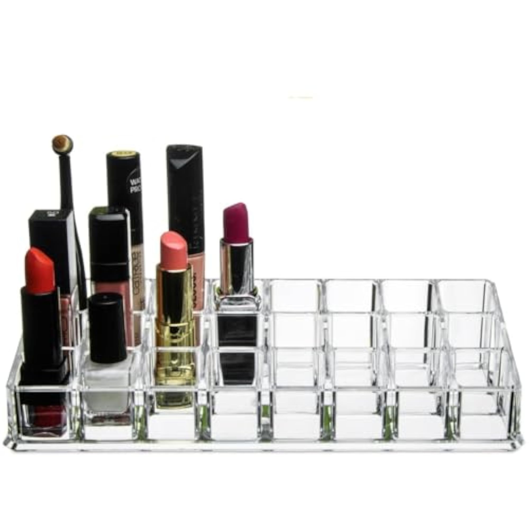 Acrylic 24 Compartment Makeup Lipstick Organiser