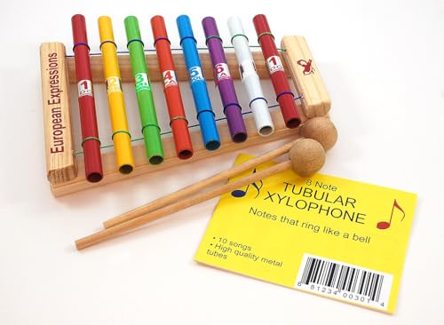 Xylophone tubulaire 8 notes idée cadeau anniversaire originale pour petits musiciens