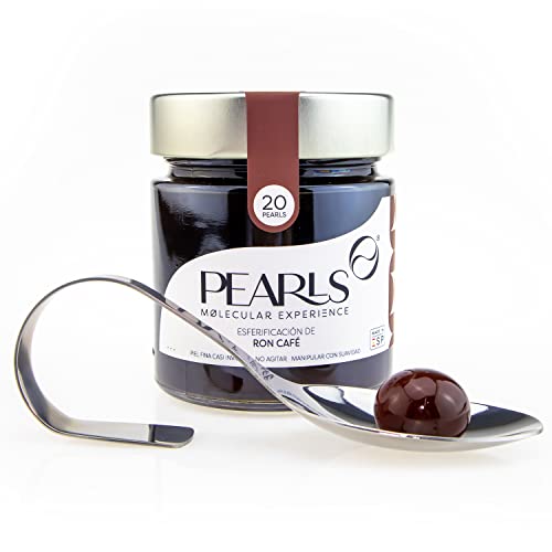 Pearls Ron Café (20 unid) - Esferificaciones Premium listas para degustar. Descubre la Coctelería Molecular. Productos Gourmet.