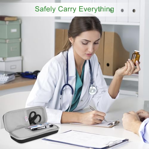 Image of Stethoscope Carrying Case, Hard Stethoscope Case Compatible for 3M Littmann Classic III, Cardiology IV Diagnostic, MDF Acoustica Stethoscopes and Other Nurse Accessories (Black)