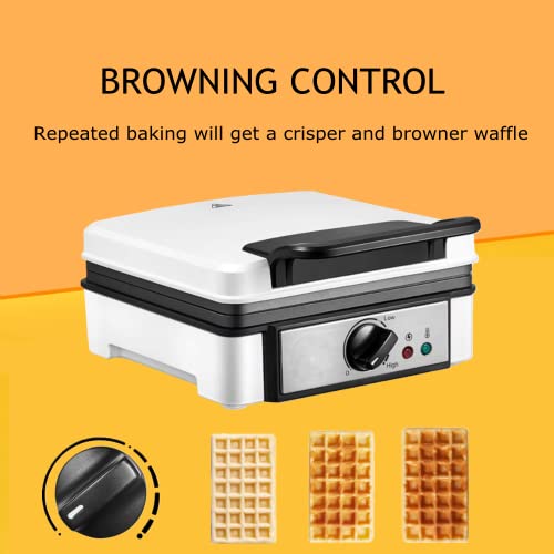 Waffeleisen Belgische Waffel, Waffle Maker 1200 Watt, Doppelwaffeleisen für Einstellbare Temperatur, 2 Rechteckige… – Bild 3