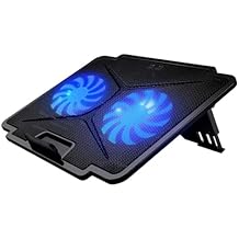 LED Laptop Cooling Pad Gaming Laptop Coolers Laptop Fan Cooling Stand with Quiet Cooling Fan 2 USB Port for Laptop
