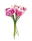 Angel Isabella Lot of 60-Real Touch Calla Lilies,Fuchsia.Light Begonia