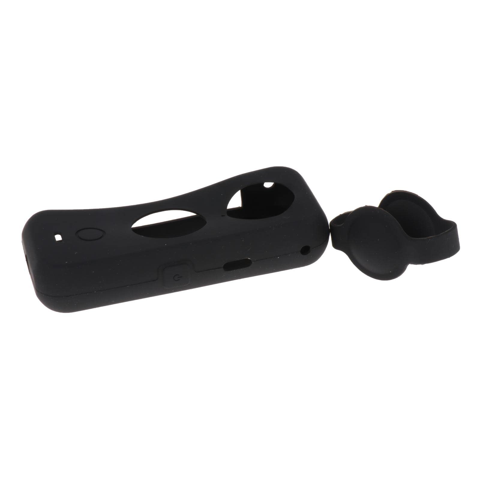 Custodia in silicone antigraffio per una fotocamera tascabile x2 accessori nero, Set da 5 (nero), See Description, come descrizione