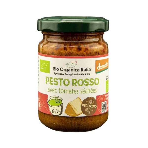 Pesto Rosso de Tomates Secos con Pecorino y Almendras Bio Organica Italia 130 gr