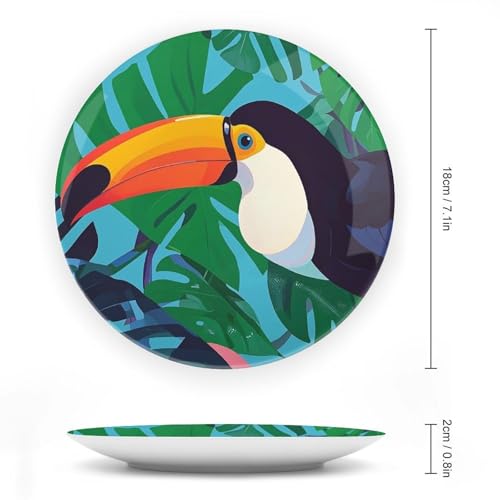 Plato decorativo de porcelana hueso estilo chino 7 pulg miniatura 2