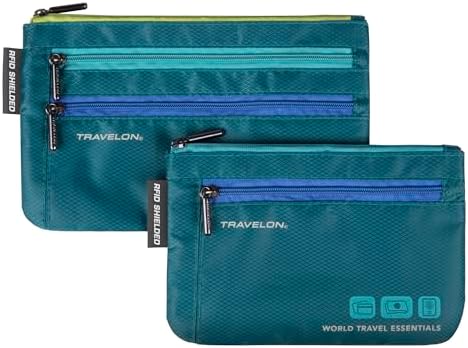 Travelon unisex-adult World Travel Essentials Set Of 2 Currency and Passport Organizers Travel Tote