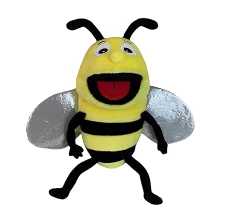 Fantoche De Mão Pelúcia Animais Brinquedo Educativo Material Didático (Amarelo Abelha)