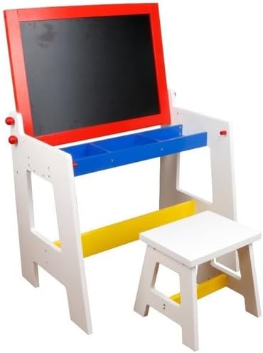 HYGRAD BUILT TO SURVIVE Multi-Purpose Kids Table and Chair, Drawing BlackBoard Study Desk with Storage Space, Pens and Eraser, Children Activity Table and Chair Set for Boys Girls