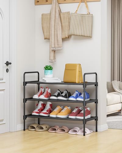 Kitsure-Shoe-Rack-for-Closet-Shoe-Storage-276-Wide-3-Tiers-Black-Shoe-Organizer-for-Closet-Entryway-Living-Room-Space-Saving-Shoe-Shelf-Sturdy-Zapateras-Organizer