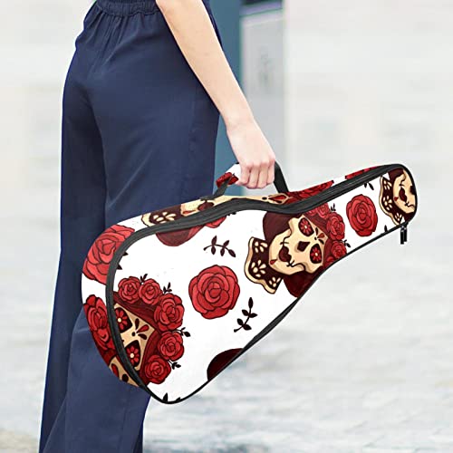 Housse pour ukulélé Santa Muerte Calavera Crâne avec roses rouges pour ukulélé soprano ténor concert 68,4 cm 10 mm d… - Les Beatles, Paul McCartney, John Lennon, RIngo Starr, George Harrison Housse pour ukulélé Santa Muerte Calavera Crâne avec roses rouges pour ukulélé soprano ténor concert 68,4 cm 10 mm d… – Image 7