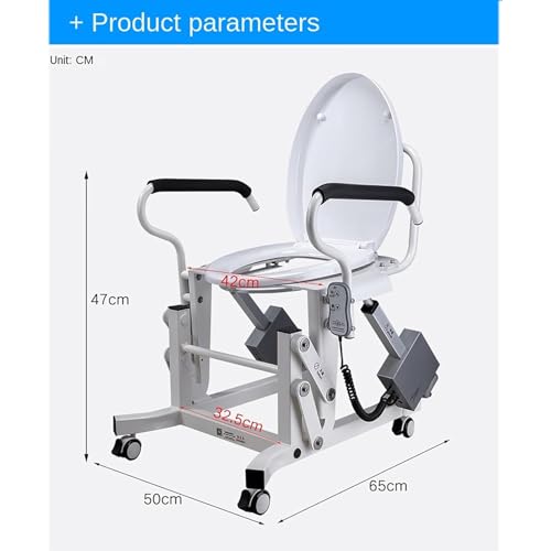 Elevador eléctrico para asiento de inodoro con asiento dividido 180° y diseño de doble reposabrazos miniatura 7