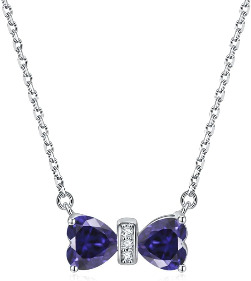 Collier constellation en argent sterling avec pendentif nœud en zircone pour femme