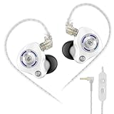 KZ Gale Wired Earbuds with Microphone, HiFi Deep Bass Comfort-Fit Ear Buds for Gaming, Super-Linear Driver IEM for Gaming, Compatible for PC, PS5, PS4, Nintendo, Switch, Steam Deck (3.5, White)