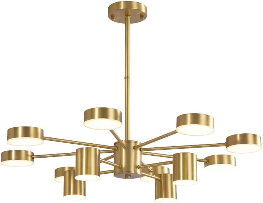 Suspension LED en cuivre luminaire minimaliste pour salon moderne