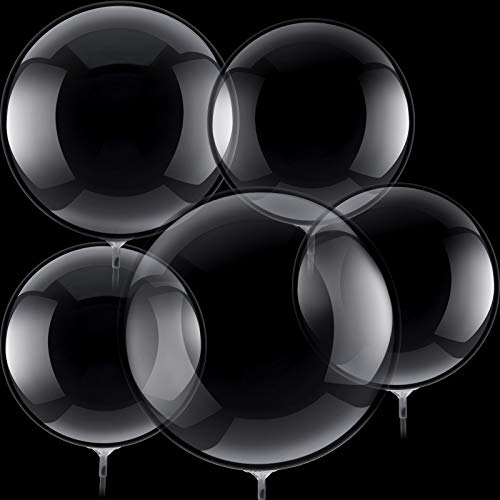 30 Globos de Burbuja Transparentes Globos de Bobo de Cumpleaños de Cristal para Fiesta Cumpleaños Boda Navidad Interior Exterior (18 Pulgadas, 20 Pulgadas, 24 Pulgadas)