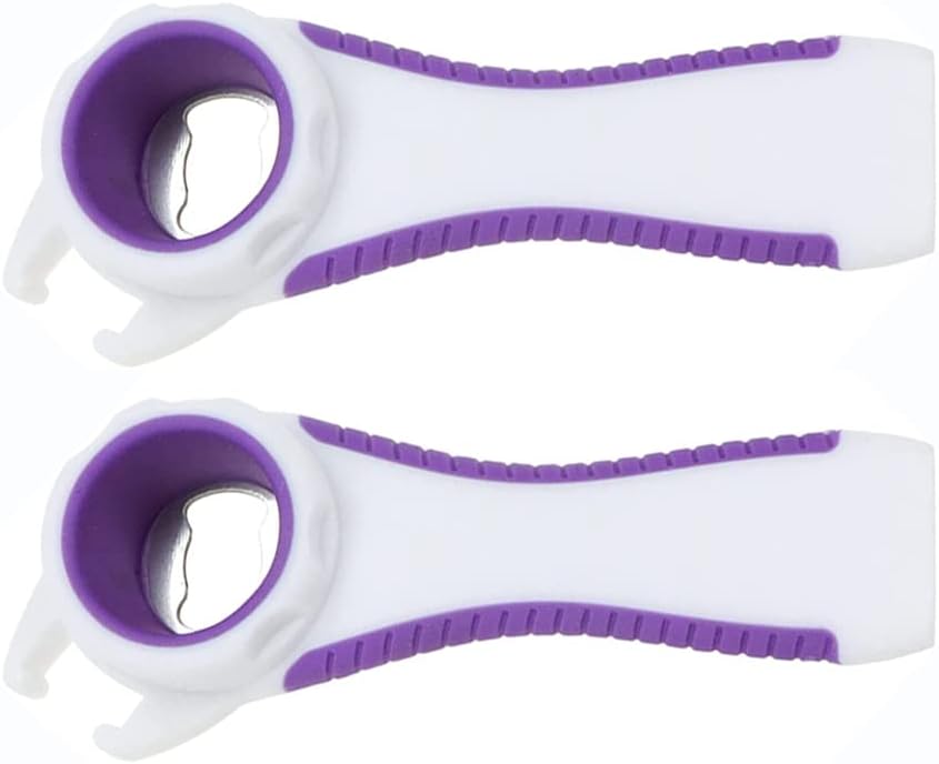 2 pack 5-in-1 Multi Function Plastic Grip Bottle Opener- Easily Opens Twist Caps, Bottle Caps, Canning Lids and Can Tabs (White) image 5