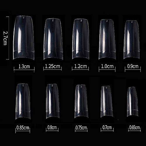500 Künstliche Nägel Fingernägel Französische Kunstnägel + 1×Nagelknipser Gelnägel Nageltips Cutter Clipper Tipcutter… – Bild 3