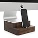Produktbild Woodcessories - Stand + Dock kompatibel mit iMac 21,5" & alle iPhones aus Holz - EcoFoot Dock EDT. (Walnuss)