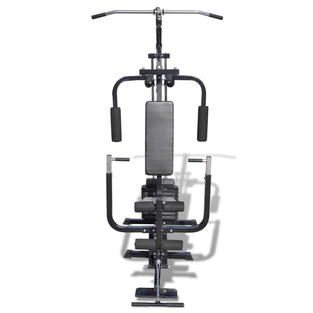 Multifunktionale Hantelbank Kraftstation mit 41kg Gewichten Ganzkörpertraining Home Gym Fitnessbank Krafttraining