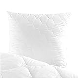 kissen für sofa grau Füllgewicht 200+750 gr Frankenstolz f.a.n. Schlafgut Tencel Kopfkissen gesteppt 80x80 cm