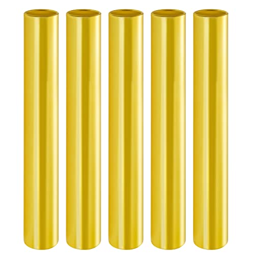 Nydotd 5 Pieces Relay Baton Aluminum Track Field Batons Race Batons Equipments For Athlete Standard Adult Running Race Team Students Office Outdoor Sports Practice Outdoor Field Race Tools (Gold) #TOP6