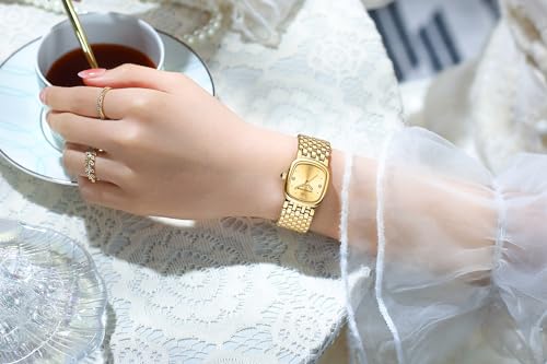 GAOFAN HOUR Gold Watches for Women Vintage Rectangle Small Ladies Watch with Stainless Steel Band,Water Resistant.Includes Strap Adjustment Tool.(Gold) GAOFAN HOUR Gold Watches for Women Vintage Rectangle Small Ladies Watch with Stainless Steel Band,Water Resistant.Includes Strap Adjustment Tool.(Gold) - Image 7