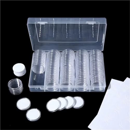 Capsulas Transparentes para Monedas con Caja Organizador miniatura 3