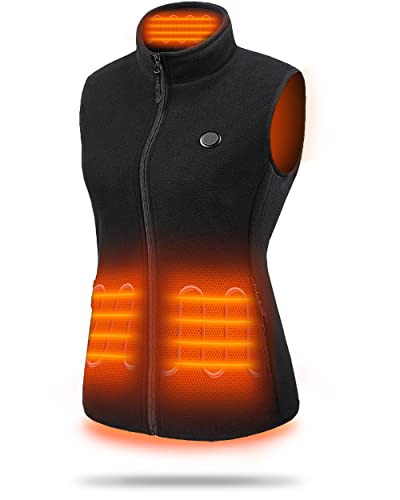 HEWINZE Polaire Gilet chauffant Femmes, veste chauffage usb, utilisée pour le ski, le camping, la pêche sur glace et d'autres activités de plein air Cover