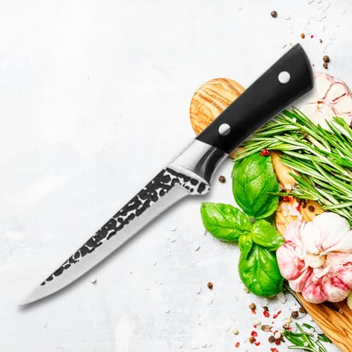 Image of Machado Serbian Chef Knife - High Carbon Clad Steel Usuba Butcher Cleaver, Full Tang Kitchen Chef Knives - Ideal Fathers & Mothers Day Gifts