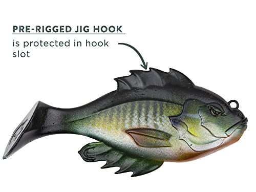 Catch Co 10,000 Fish Head Hunter 3.25" Soft Swimbait (Sweet And Sour Sunfish) #TOP1