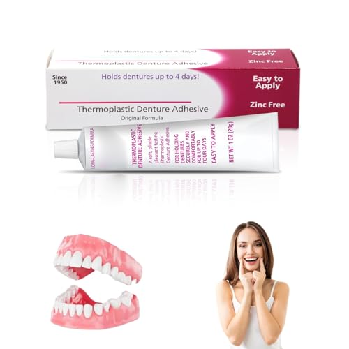 Adhesivo termoplástico para prótesis dentales — Pegamento Adhesivos para dentaduras postizas, Thermoplastic Denture Adhesive, adhesivo de fijación para dentaduras postizas, adhesivos Soupl (1pc)