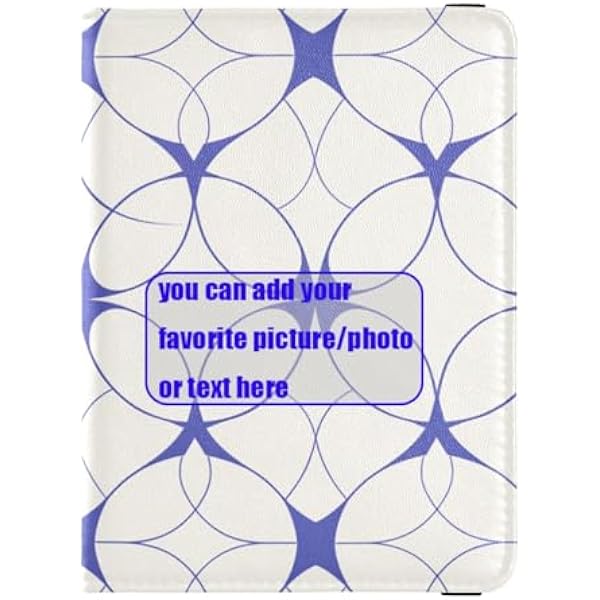 Płaski geometryczny wzór Ruyi fioletowy personalizowany skórzany pokrowiec na paszport etui na paszport identyfikator szczepionka etui na karty portfel ultra cienki, Płaski geometryczny wzór ruyi