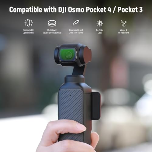 Image of NEEWER Magnetic ND & Black Diffusion 1 /4 Filter Kit Compatible with DJI OSMO Pocket 3, 4 Pack Neutral Density Filters (ND16 ND64 ND256) & Mist Cinematic Effect Filter, Multi Coated HD Optical Glass