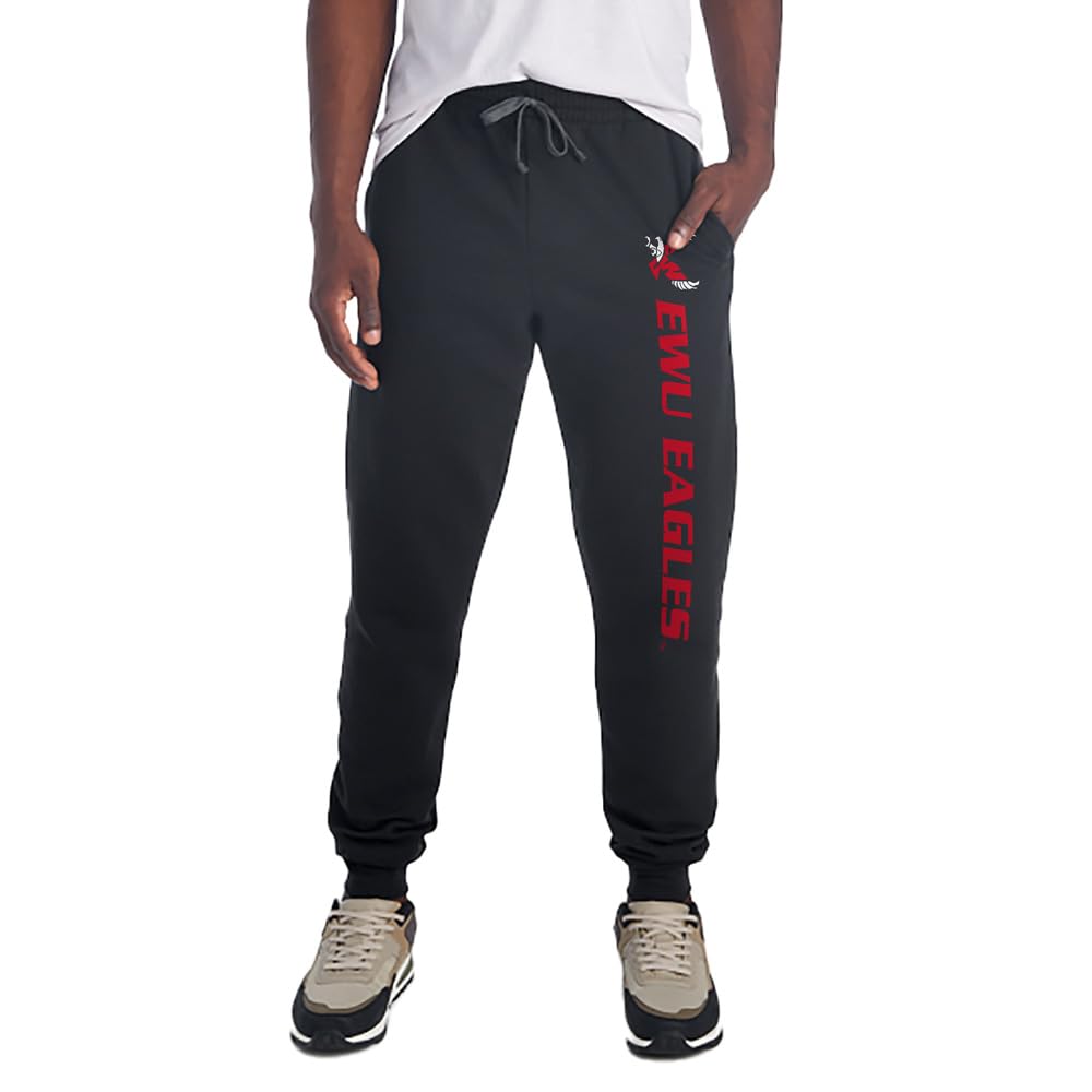 Officially Licensed Jogger Sweatpants Unisex for Men & Women with Pockets Collegiate Name Black Collection