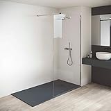 mamparas de ducha fijas Mampara de Ducha Fija – Panel de Ducha Fijo REVERSIBLE con un grosor del VIDRIO de 8mm. Además, es un CRISTAL TEMPLADO DE SEGURIDAD.
