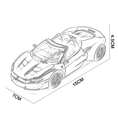 Image of Metal Pull Back Diecast Car 1:32 Ferrari J50 Pull Back Car Model with Sound Light Boys Gifts Toys for Kids【Pack of 1】,multicolor