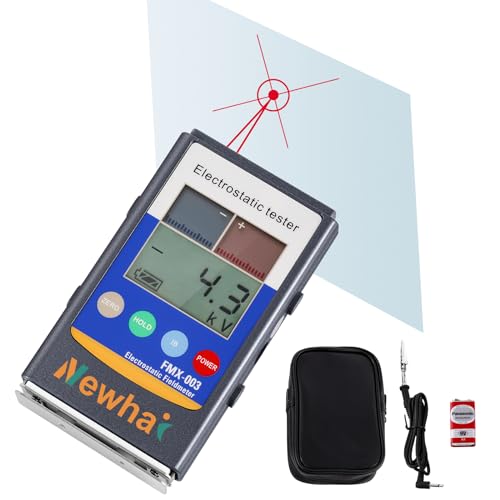 Image of Newhai Upgraded Electrostatic Field Meter 0-22KV Handheld Electrostatic Tester Error Within 5% Portable Infrared Antistatic Field Detection Tester for Textile Fiber Paper Rubber Plastic