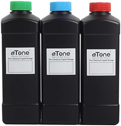 3X 1000ml Darkroom Chemical Storage Bottles Film Photo Developing Processing 1L