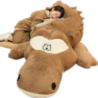 Amazon ぬいぐるみ 特大 ワニ 鰐 抱き枕 クッション 動物 可愛いでかい抱き枕 巨大 ふわふわな手触りがたまらないぬいぐるみ キャラクター Ins人気 お誕生日プレゼント イベント お祝い インテリア 置物 店飾り ガールフレンド オシャレ 150cm 褐色 1cm