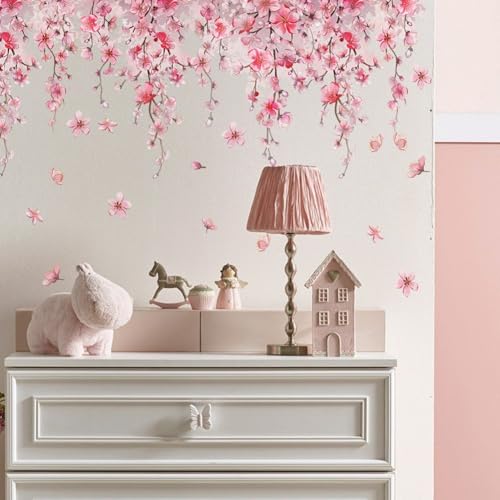 Vinilo decorativo flores cerezo rosa 30x90 cm miniatura 6