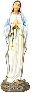 Catholic Gift Shop Ltd Our Lady of Lourdes Statue - Veronese Resin 8 Inch Statue with Lourdes Prayer Card