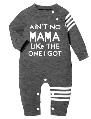 Baby Boy Clothes Infant Mamas Print Romper Stripe Sleeve Outfits Fall Winter Baby Clothing Jumpsuit